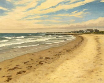 Rye Beach Art Print: Serene New England Coast - Coastal Wall Decor