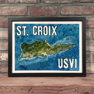 ST. CROIX//inkt & aquarel-Art Print