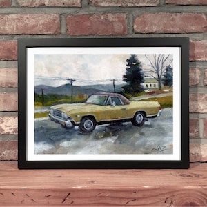 1968 CHEVY EL CAMINO // Oil Painting - Art Print