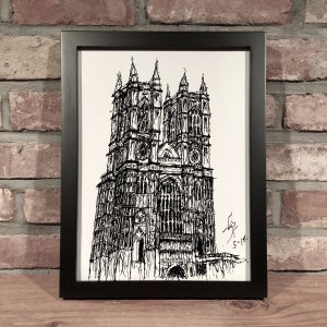 WESTMINSTER ABBEY // Pen and Ink - Art Print