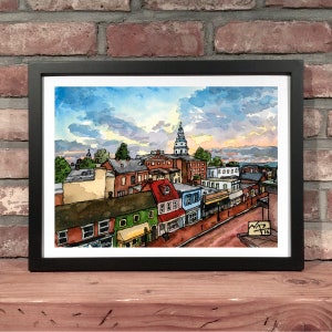 ANNAPOLIS MD // Ink & Gouache - Art Print