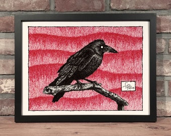 CROW // Pen & Ink  - Art Print