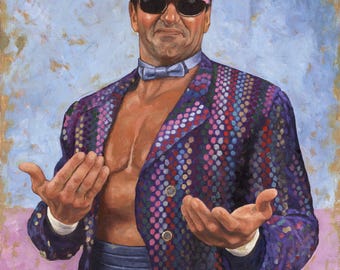 Model Rick Martel, Art Print: Classic Vintage Wrestling Portrait