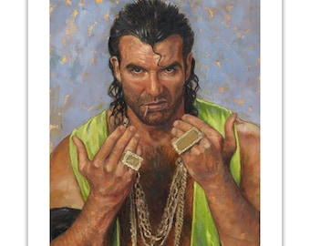 Razor Ramon Original Oil Painting: Vintage Wrestling Art