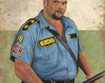 Big Boss Man Art Print: Wrestling Legend Oil Painting Poster
