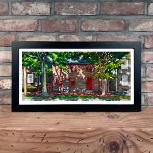 NEW ENGLAND STREET // Oil Painting (Newburyport, Summer Afternoon) - Art Print
