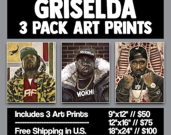 Art Print 3 Pack // GRISELDA - Oil Paintings (Westside Gunn, Conway the Machine, Benny the Butcher)
