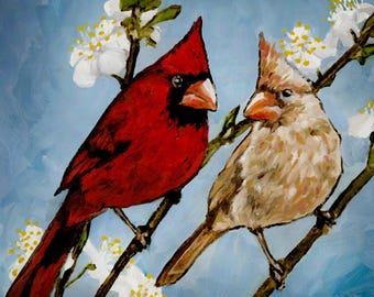Cardinal Bird Wall Art - Fall Colors, Nature Inspired