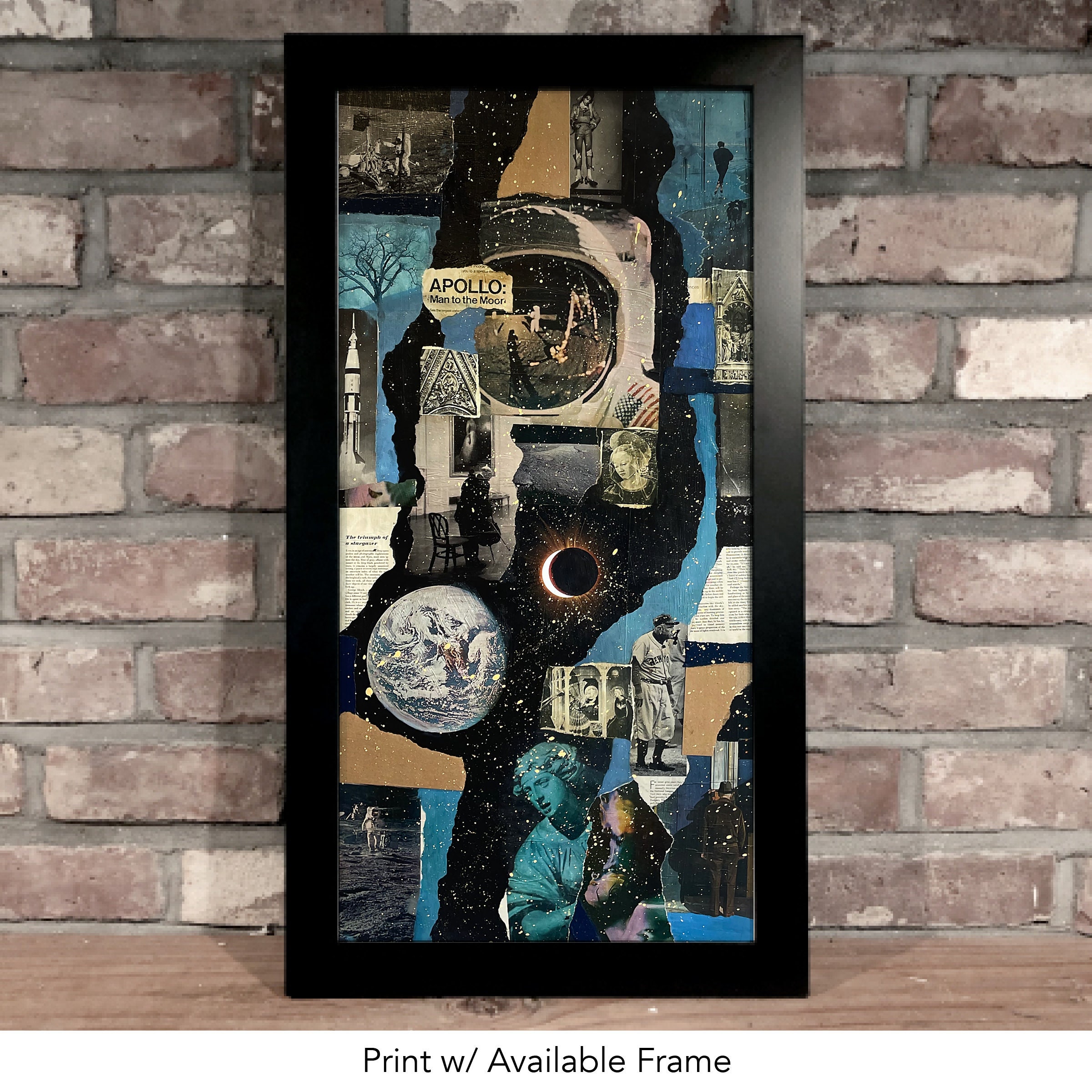 Apollo Mixed Media Art Print: Oil Acrylic Collage (modern Abstract) - Etsy