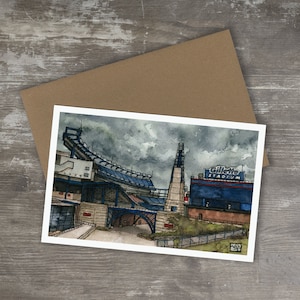 Tarjeta de felicitación // ESTADIO GILLETTE // Patriotas de Nueva Inglaterra - Impresión de arte