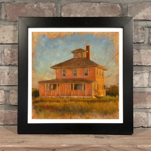 PINK HOUSE // Oil Painting - Art Print
