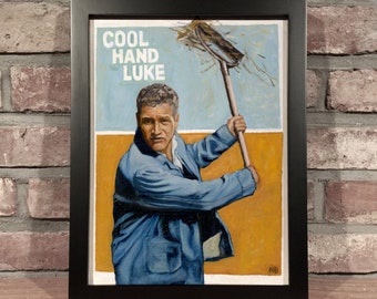 Art Print // COOL HAND LUKE - Oil Painting [Paul Newman]
