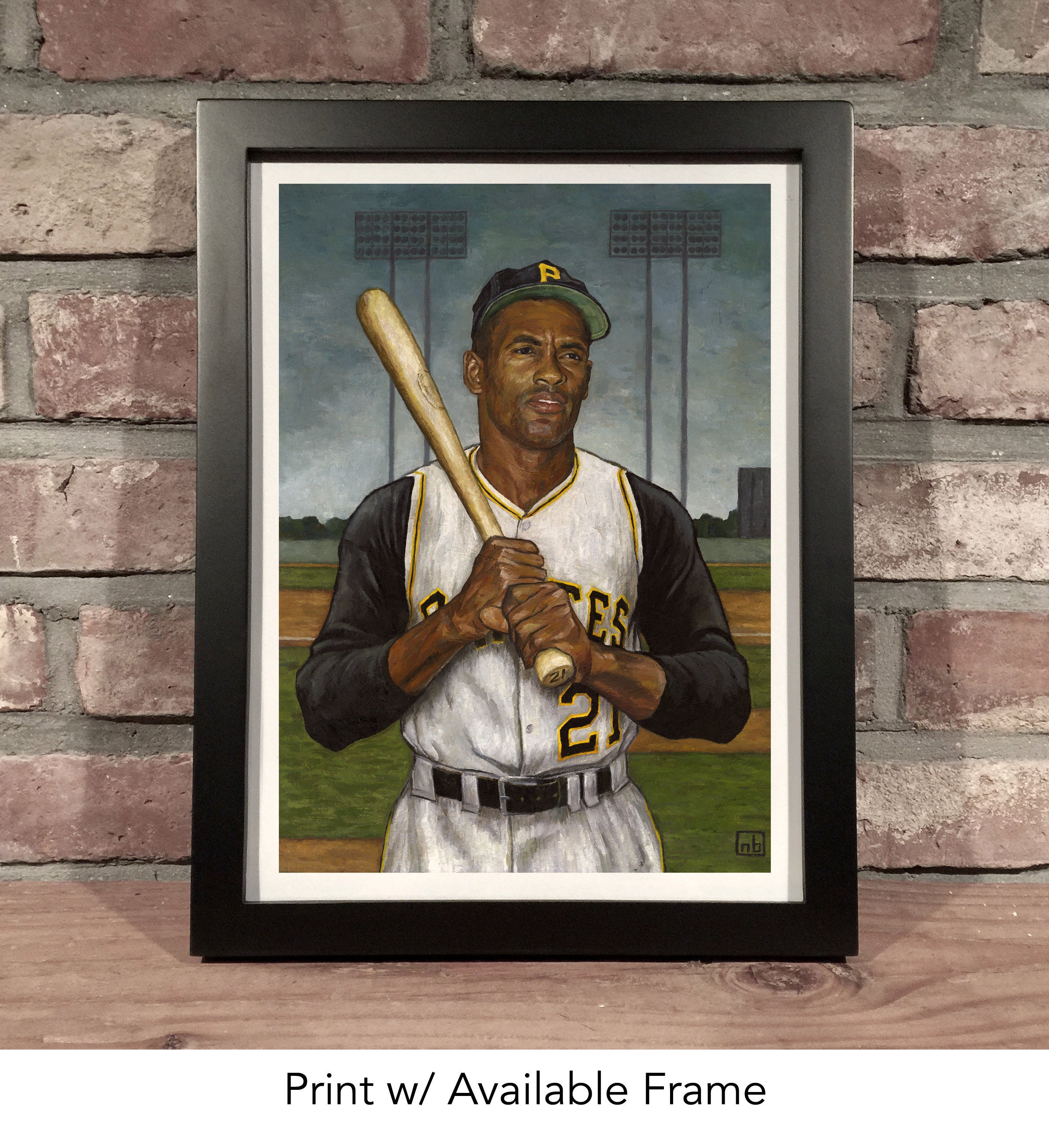 ROBERTO CLEMENTE pittsburgh Pirates // Oil Painting Art 