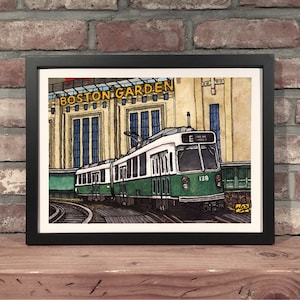 BOSTON GARDEN // Tusche & Aquarell - Kunstdruck