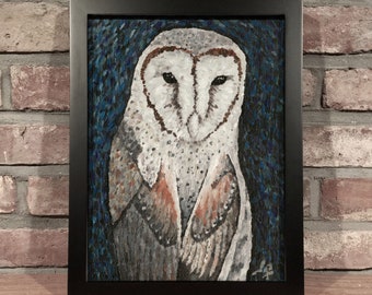 Art Print // OWL - Acrylic Painting