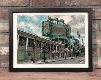 FENWAY PARK // Ink & Watercolor - Art Print