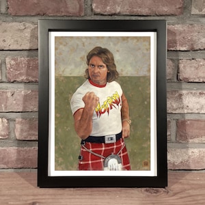 ROWDY RODDY PIPER // Peinture à l&#39;huile - Impression d&#39;art