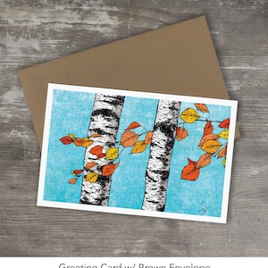 Greeting Card // BIRCH TREES - Art Print