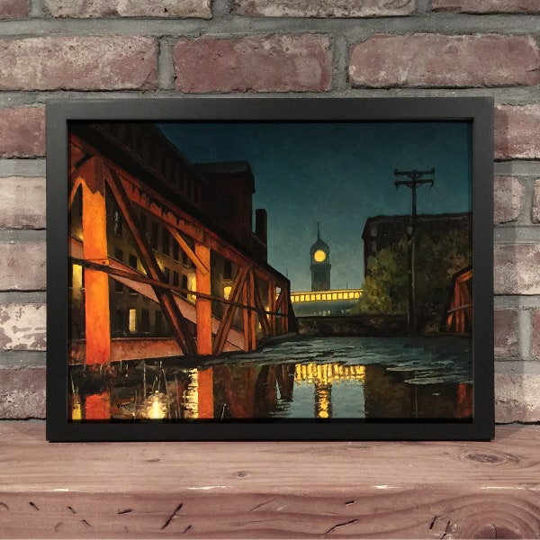 LAWRENCE MA // Oil Painting  - Art Print