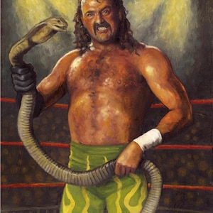 Jake 'The Snake' Roberts Kunstdruck: Wrestling Legend Kunstwerk