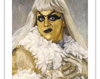 Goldust Oil Painting | 9" x 12" Hand-Painted Wrestling Portrait - Original Artwork