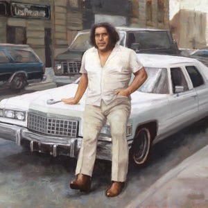 Andre The Giant Kunstdruck: Kultiges Wrestling-Ölgemälde