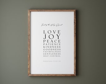 Fruit of the Holy Spirit Printable: Galatians 5 Bible Verse (Digital Download)