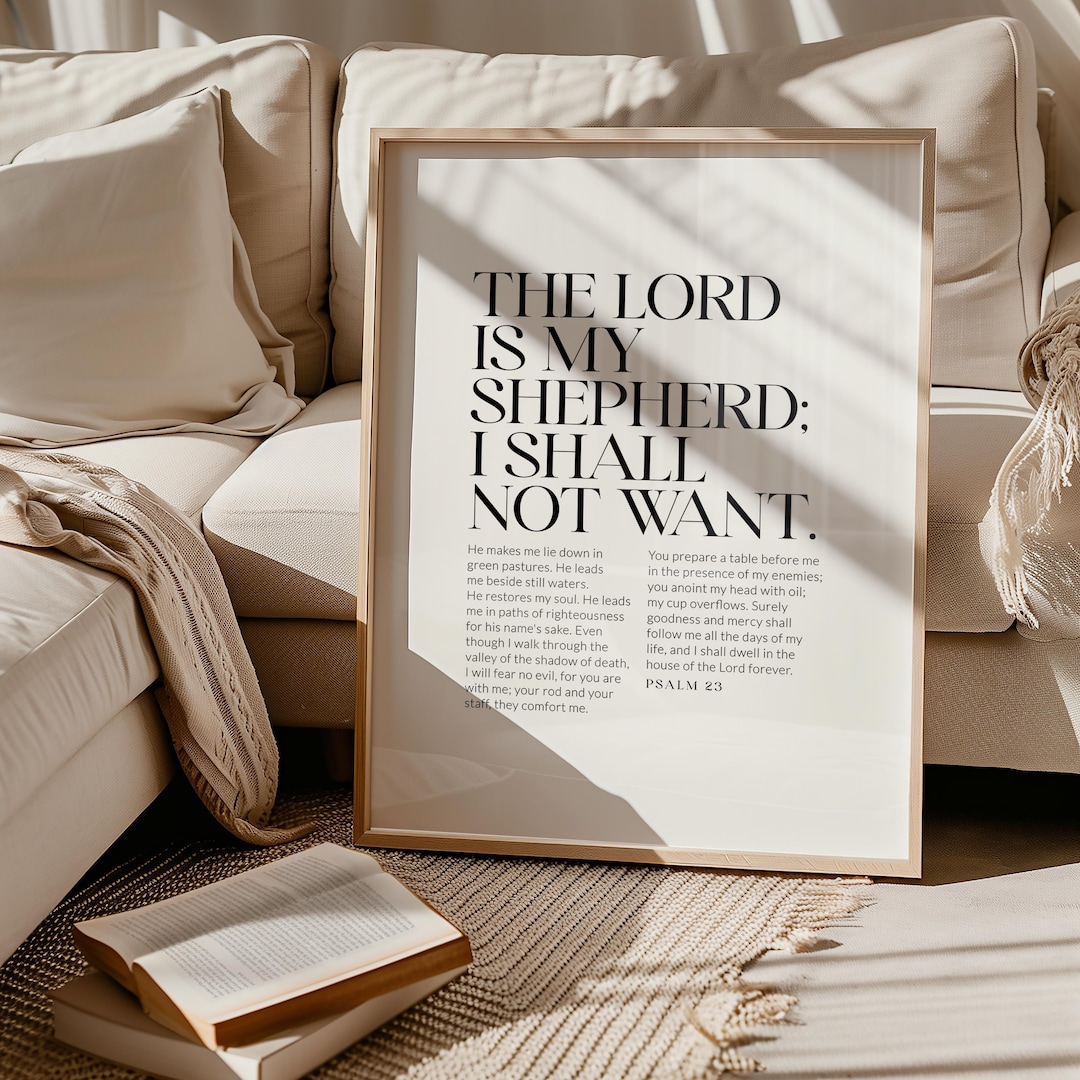 Psalm 23 Bible Verse Printable, Christian Wall Art (digital Download ...