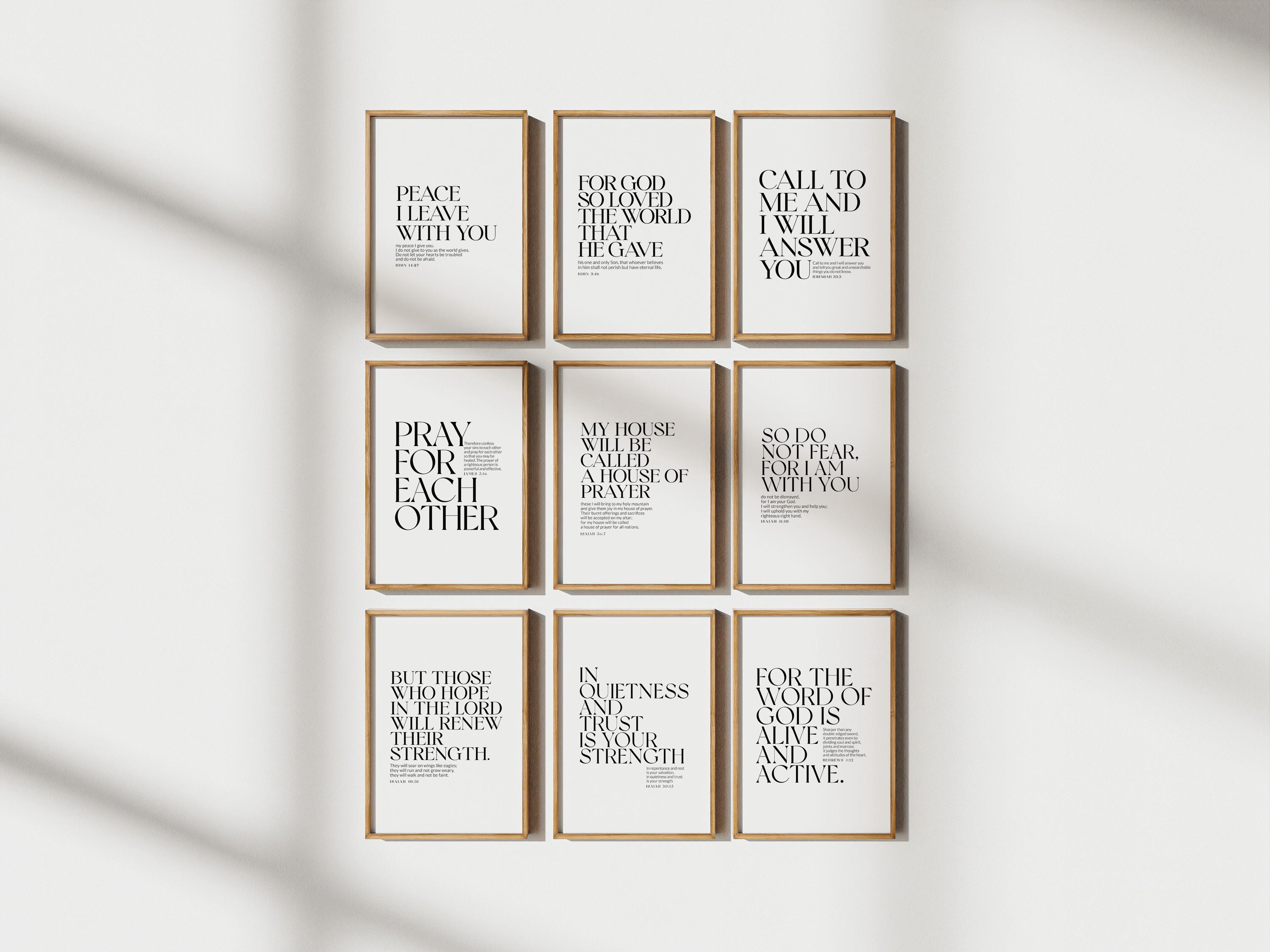 61 Most Popular Bible Verses Printable Bundle | Christian Wall Art Set ...