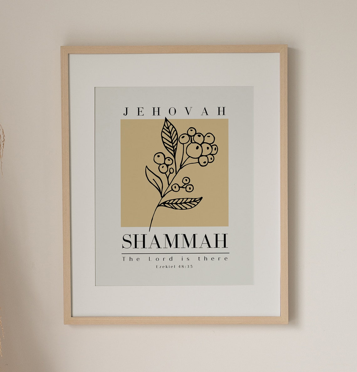 Jehovah Shammah Wall Art Printable Ezekiel 48:35 Minimalist - Etsy