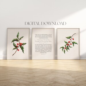 For unto us a Child is born Printable, Wonderful Counselor, Vintage Christmas wall set of 3 digital download, Christmas home wall art deco