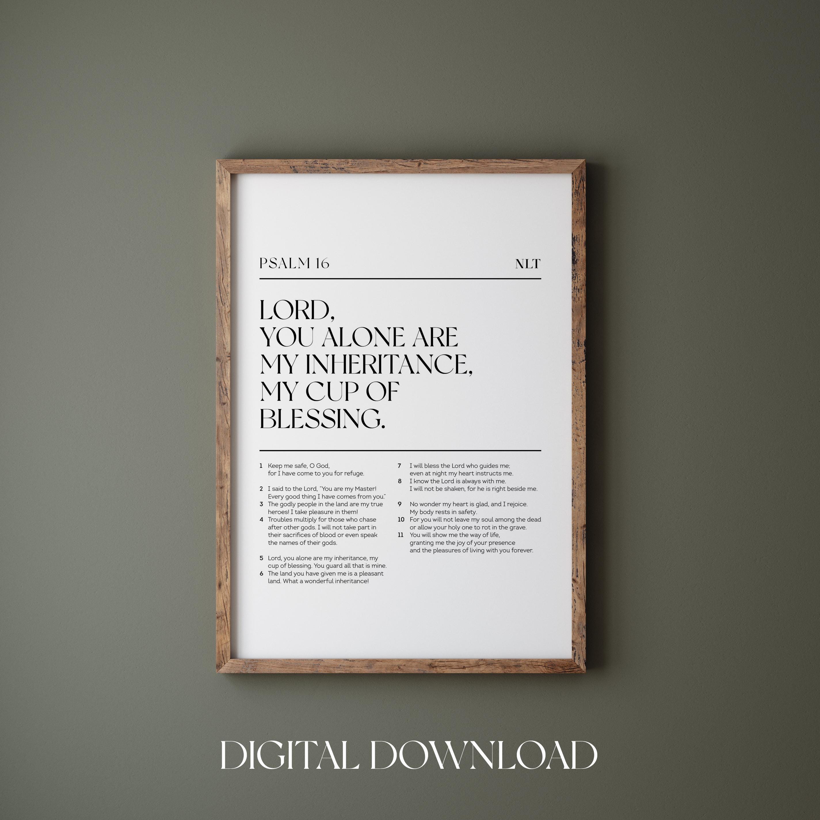 Psalm 16 Bible Verse Art, Christian Wall Decor (digital Download) - Etsy