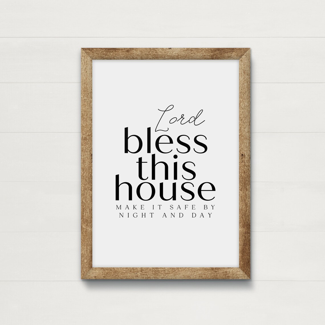 Lord Bless This House Print Christian Home Wall Decor Etsy