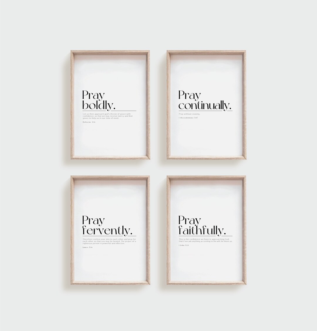 Prayer Wall Art Set: Christian Bible Verse Prints (digital Download) - Etsy