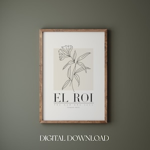 El Roi Printable: Boho Wildflower Christian Wall Art (Digital Download)