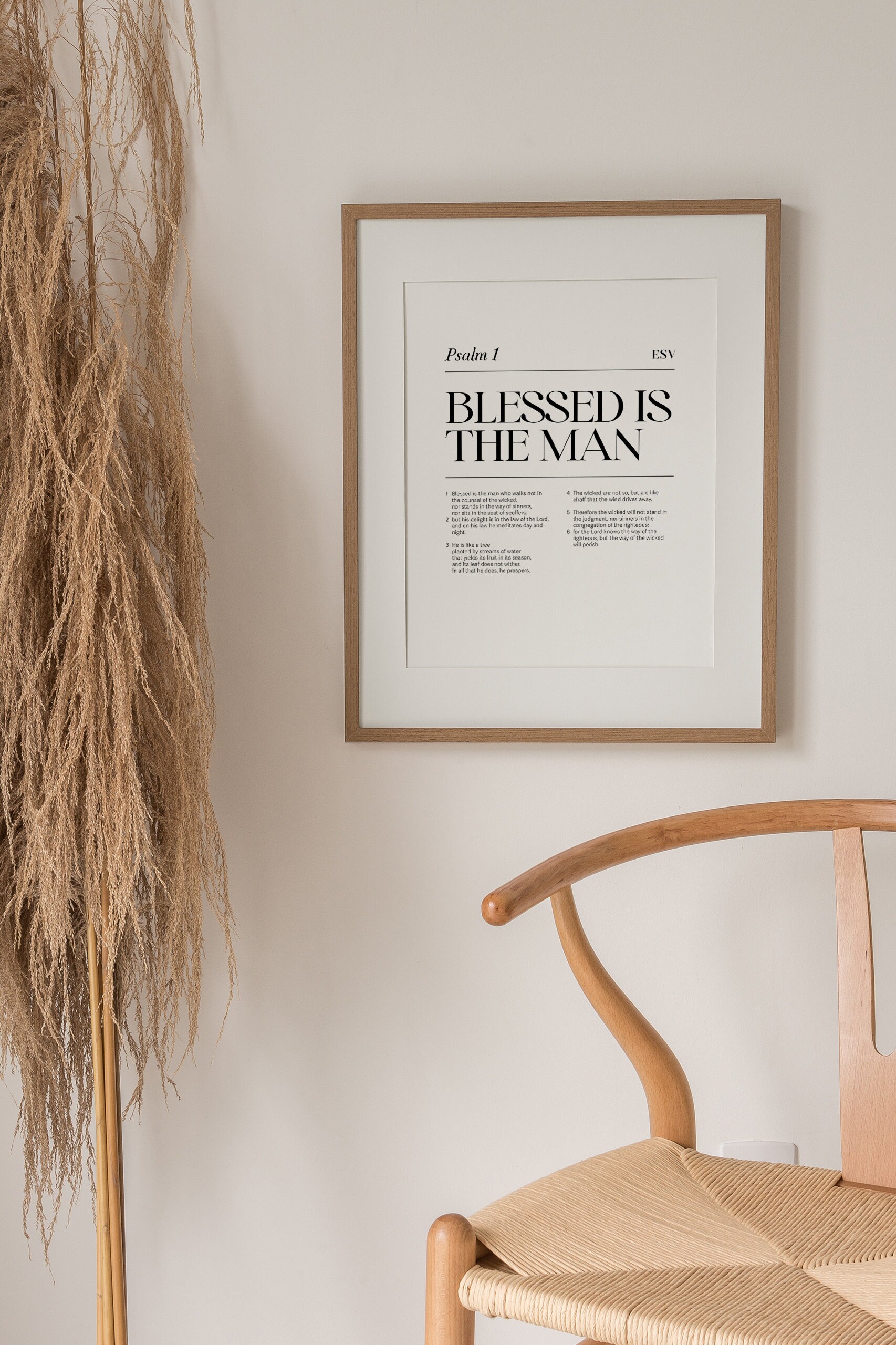 Psalm 1 Bible Verse Print: Modern Christian Wall Art (digital Download ...