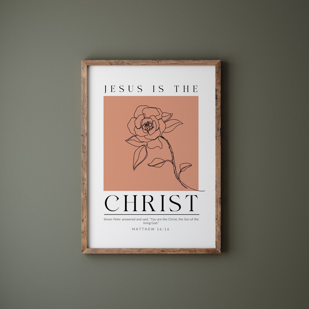 Matthew 16:16 Bible Verse Print, Christian Wall Art (digital Download ...