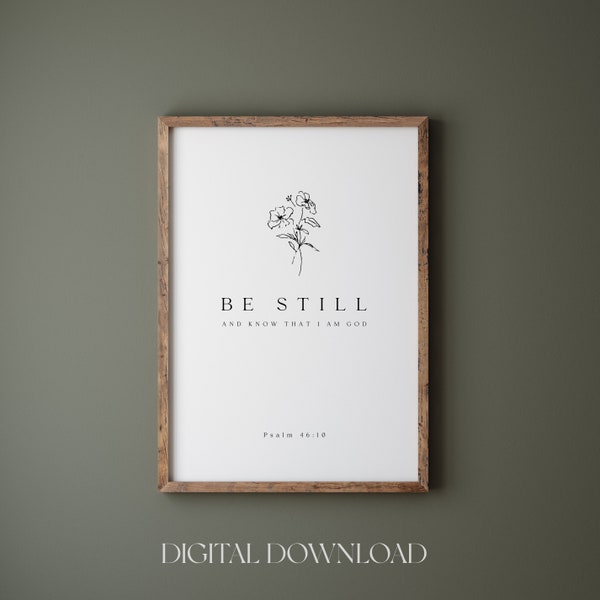 Be Still Printable - Etsy