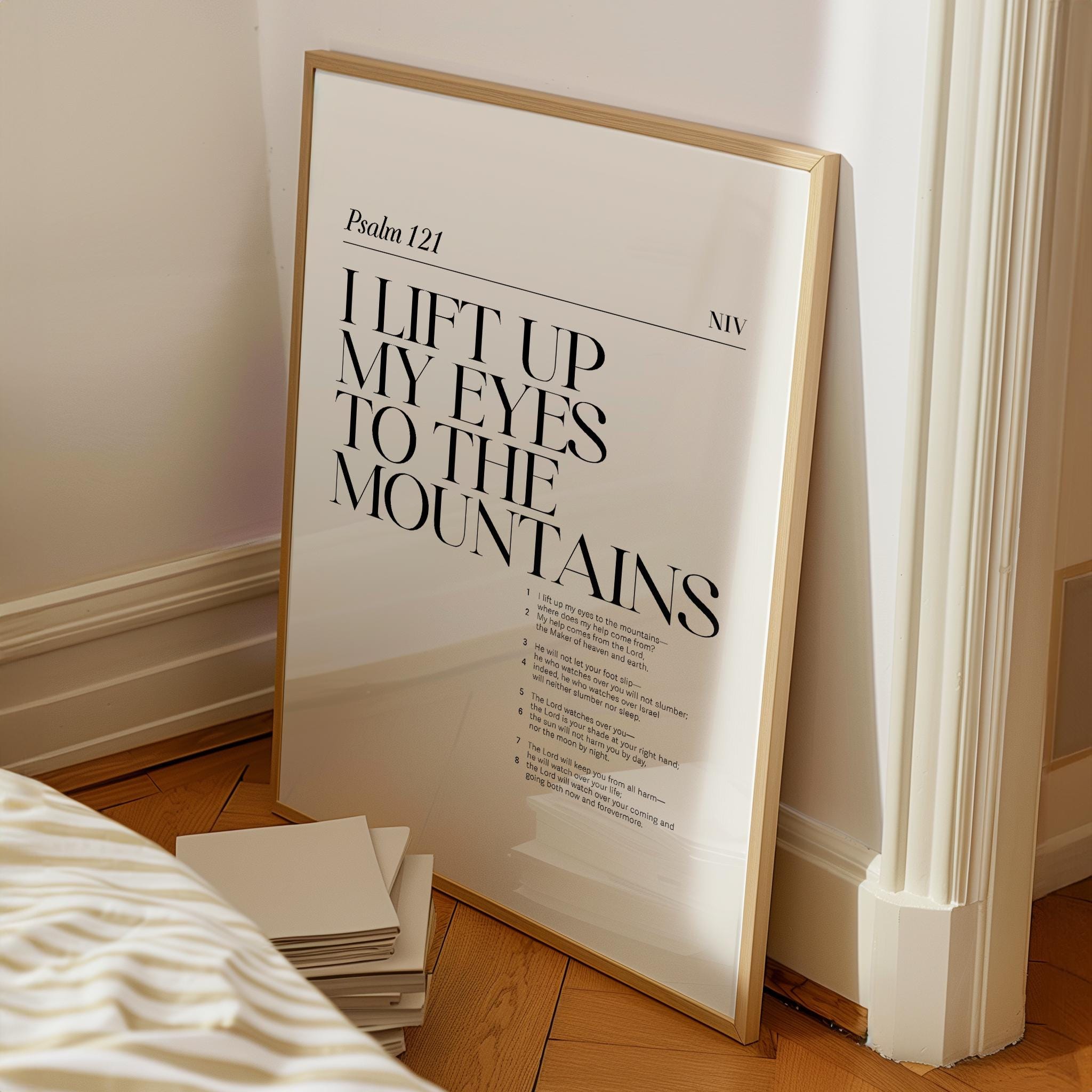 Psalm 121 Bible Verse Printable, Christian Wall Art (digital Download ...