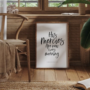 His Mercies Are New Every Morning Printable, Lamentations 3:23 ...