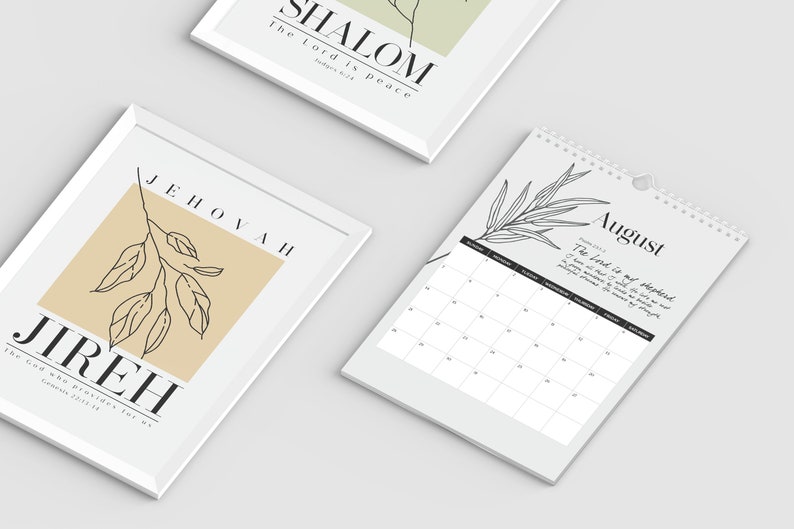 2022 Calendar Printable Scripture Bible Verse Wall Calendar Etsy