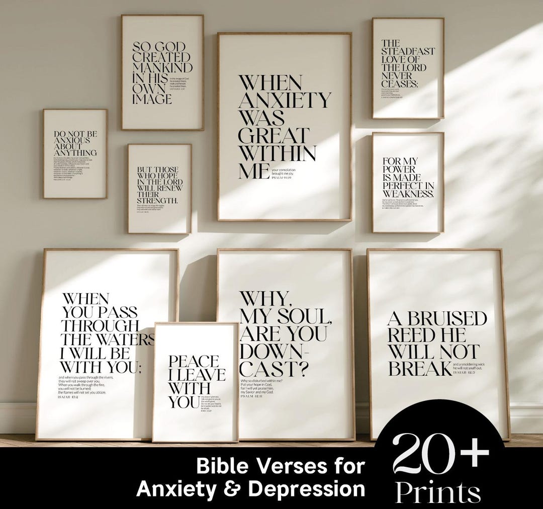 Scriptures For Depression 20+ Comforting Bible Verses for Anxiety and Depression, Christian ...