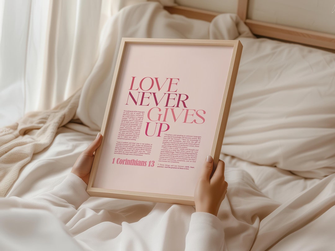 1 Corinthians 13 Printable, Christian Love Verse Poster (digital ...