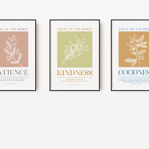 Fruit of the Spirit Wall Art Set (9 Prints) | Galatians 5:22-23 Bible ...