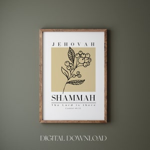 Jehovah Shammah Wall Art Printable Ezekiel 48:35 Minimalist - Etsy