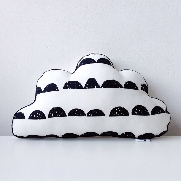 Reserved for S. Leong: cloud pillow with black & white print