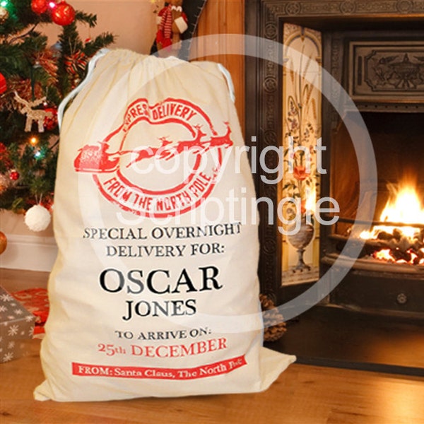 Personalised heirloom santa sack / personalised Christmas sack