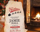 SALE***** Personalised Merry Christmas santa sack / personalised Christmas sack