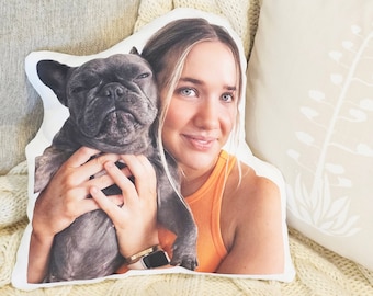 Custom Photo Pillow: Personalized Pet or Human Pillow, Made in USA, Mother's Day Gift