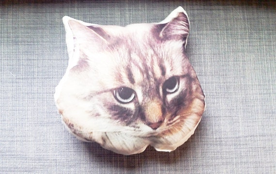 cat face pillow